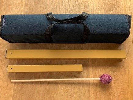 Ohm Middle and Low Hand Chimes with Wine Mallet and Carrying Case